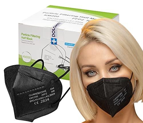 25 MASQUES FFP2 NOIR EMBALLÉS INDIVIDUELLEMENT CERTIFIÉS CE BFE ? 95%,_0