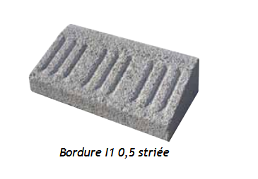 Bordures de voirie - i1 0,5 striée celtys_0