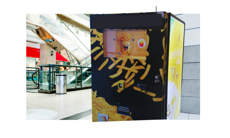 Distributeur automatique de frites à chaleur tournante - personnalisation, capacités techniques et stockage intégré_0