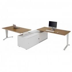 Ensemble de 2 bureaux bench idea ypsilon avec meuble de rangement – officity._0