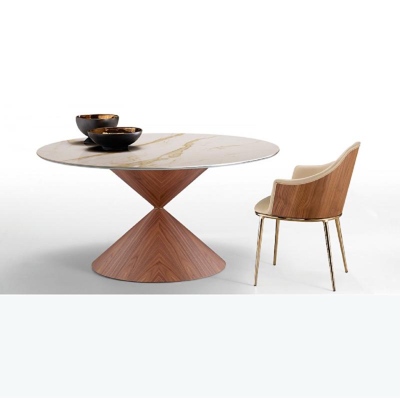 Fauteuil avec dos du dossier en bois LEA_0