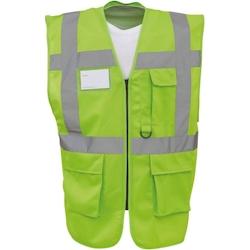 Gilet multifonction haute visibilité  vert citron T.M Yoko - M polyester 6933883219280_0
