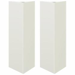 Helloshop26 - Jardinière bac lit surélevé plantes fleurs jardin terrasses lot de 2 triangulaire 30 x 26 x 75 cm acier blanc 02_0039093 - 3000217991075_0