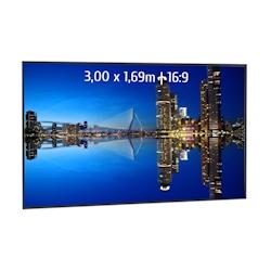 KIMEX Ecran de projection sur cadre 3,00 x 1,69m - Format 16:9 - Cadre extra-fin - 3700685407275_0