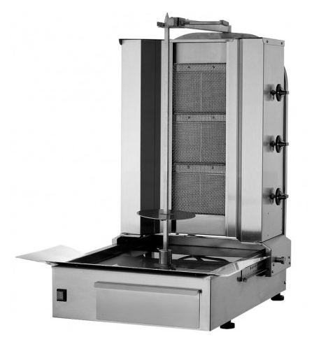 Machine à kebab à gaz 60 kg - 3 brûleurs performants - Référence DUK3_0