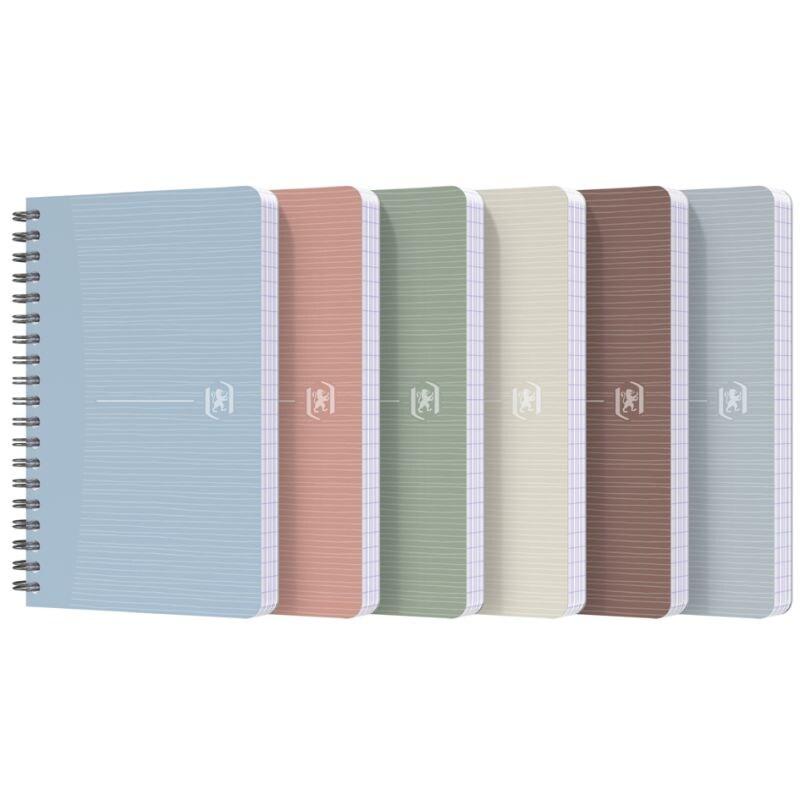 Oxford Lot de 10 Carnet Office My Rec'Up rel. Intégrale 9x14, 180p./90 feuilles 90g/m², quadrillé 5x5, coloris assortis (6) - 400155803_0