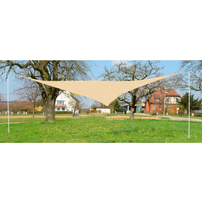 Parasol auvent 5 x 5 beige - toile d'ombrage - jardin extérieur_0