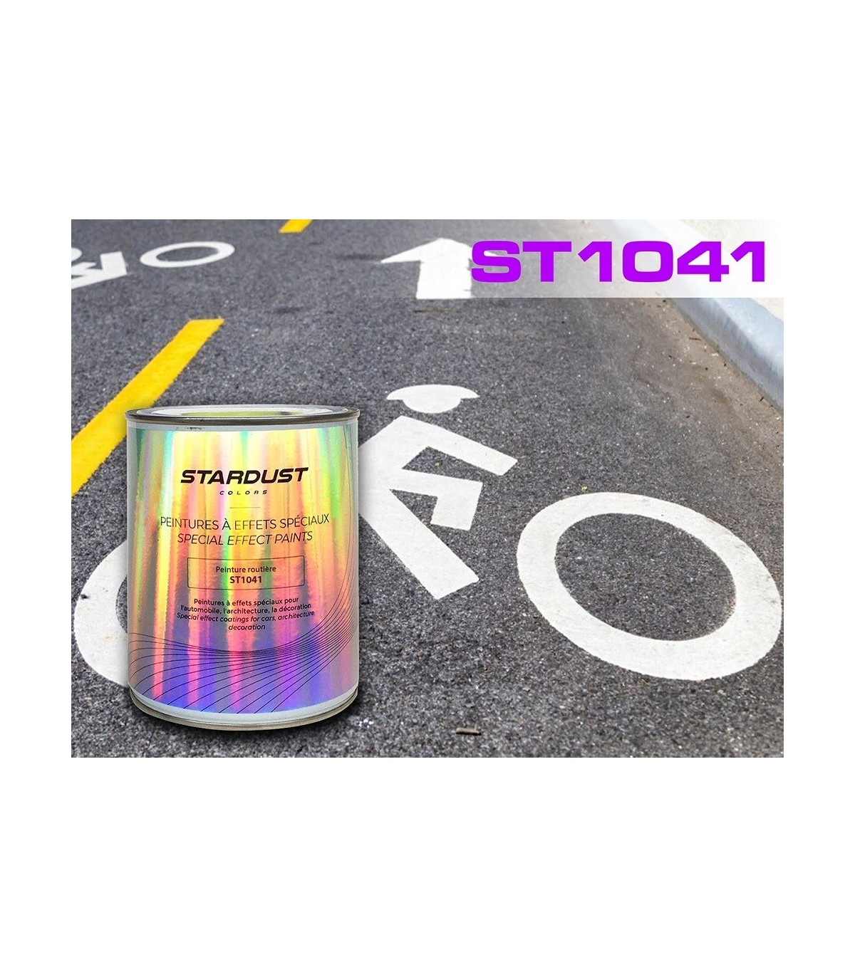 Peinture luminescente et phosphorescente pour route