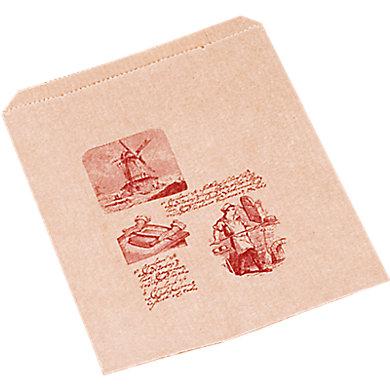 Sac viennoiserie décoré - 12 x 21 x 5 cm - kraft blanc ou brun - impression passe-partout_0