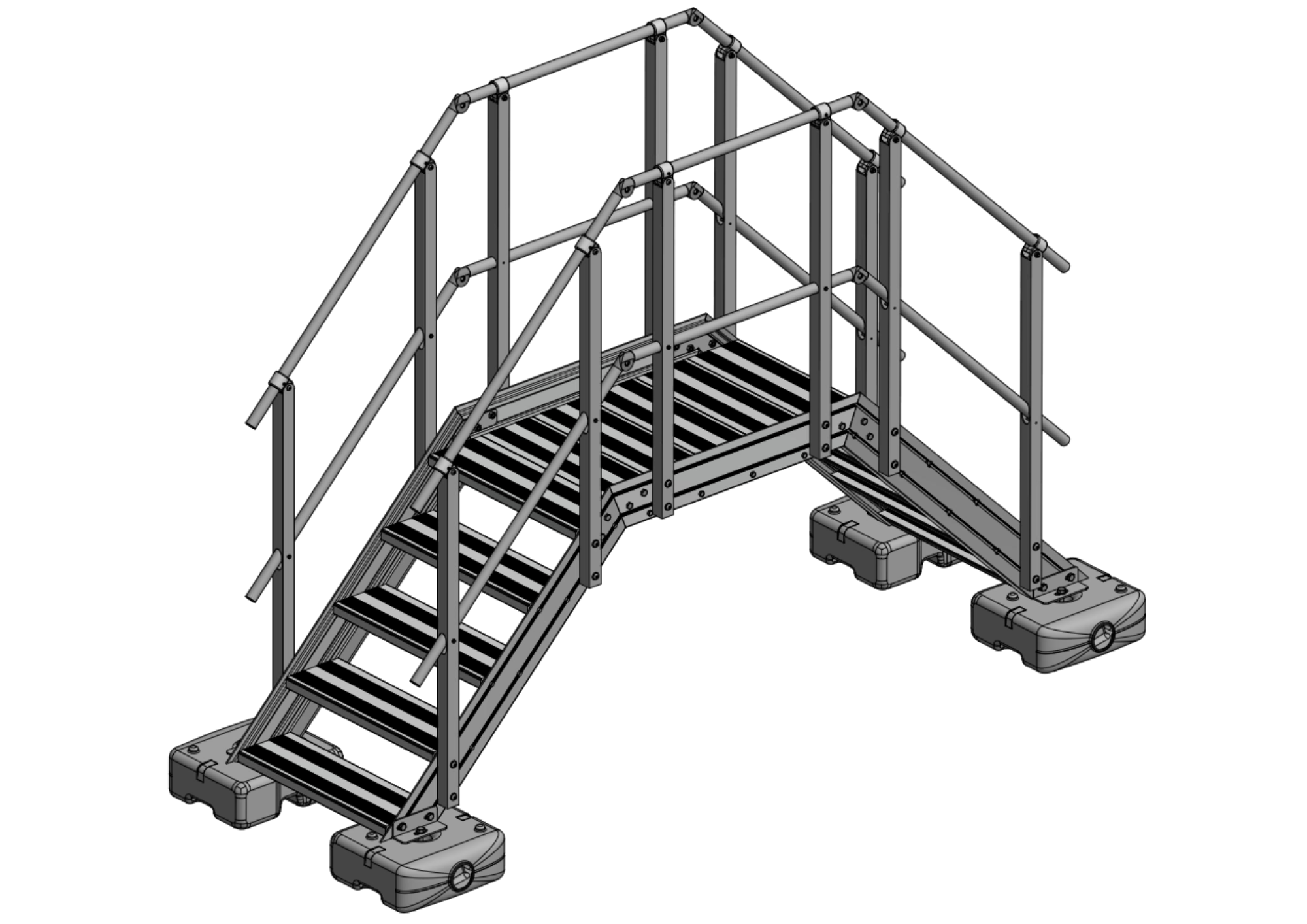 Saut de loup en aluminium - GM - Léger et adaptable pour installations industrielles et terrasses techniques_0