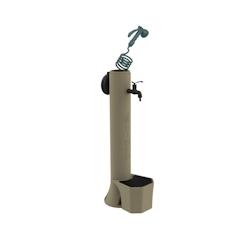 Fontaine d'extérieur Sined Triton-pro - Double arrivée d'eau, tuyau 7,5m, panier à la base - PEHD résistant UV_0