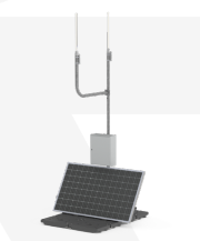 Supports d'antenne omni - support autostable pour 2 antennes avec panneau solaire - Mât Ø60 H2780, 8 lests, 288 kg_0