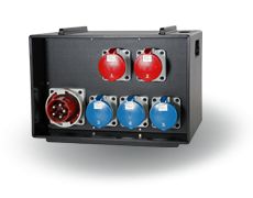 114-07-794 - Coffret de distribution empilable - Indu Electric - Entrée CEE 125A 400V 5P - 2x CEE 63A 400V 5P - Options : conduite 1.5m_0