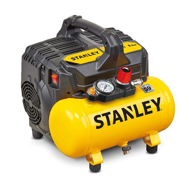 Compresseur silencieux Stanley DST 100/8/6 - 59 dB - 6 litres - 1 HP - non lubrifié_0