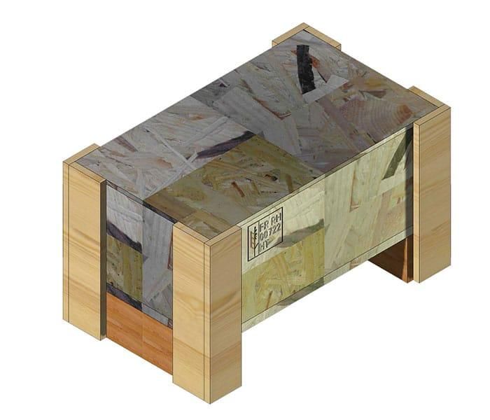 Caisse en bois pour l'exportation