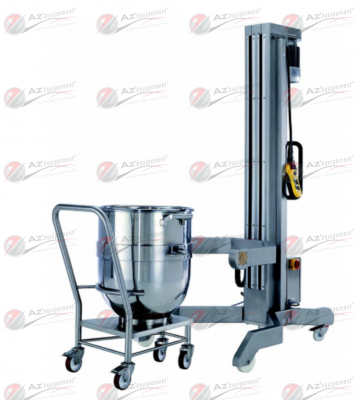 Élévateur de cuve Caplain - pour batteur mélangeur BT60F - structure inox AISI304 - roulettes - commandes électromécaniques_0