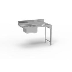 ERATOS Table De Prelavage Avec Trou Vide Dechet Avec Bac 500X400X250 Aisi-304 18/10 - 1200X750X850 - Sans Etagere - Accroche A Droite MPDS-120D - MPDS_0