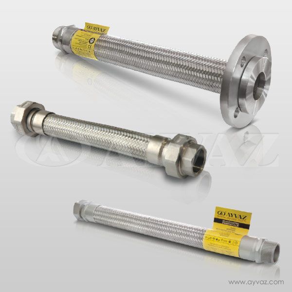 Flexible métallique Ayvaz - avec tresse - inox AISI 316L et 304, résistants à la pression et aux vibrations_0