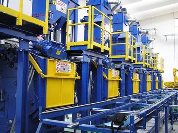 Grenailleuse à tablier retourneur - capacité de 60 à 2500 kg - tablier caoutchouc ou métallique - puissance turbines 4 à 40 kW_0