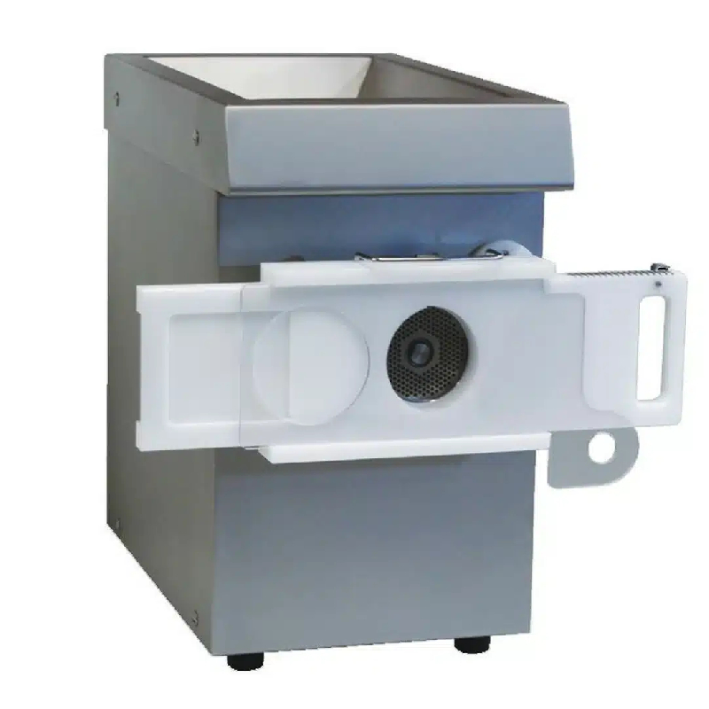 Hachoir à viande professionnel triphasé - double coupe avec portionneur breveté en inox AISI 304_0