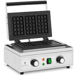 Helloshop26 - Appareil à gaufre gaufriers 3 gaufres belges 1500 watts 50 300 °c minuterie 0-5 min acier inoxydable fonte de fer 14_0008201 - 3000220_0