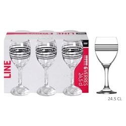 Lot de 4 Verres à Pied Line Black 24.5cl x6 Maitre Chef - VERRLI045_4_0