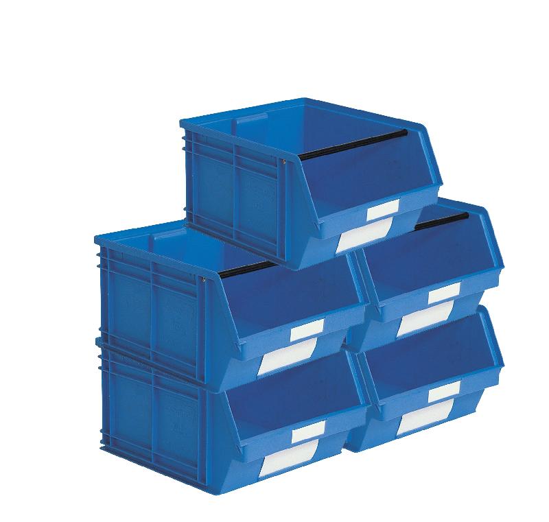 Lot de 5 bacs à bec plastique 63l bleu_0