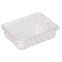 Packnwood FHC - 250Pcs - Barquette rectangulaire PLA transparente 1500ml avec couvercle attaché 217x167x55mm - matériau naturel recyclable_0