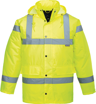 Parka hi-vis respirante jaune S461, L - Certifiée CE, bandes réfléchissantes, imperméable et coutures thermosoudées_0