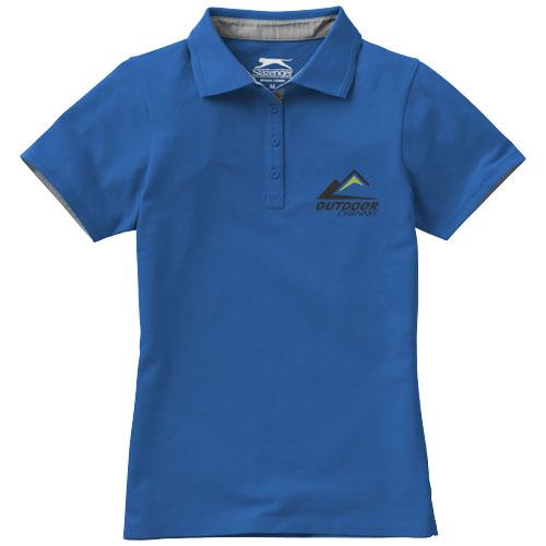 Polo femme Hacker 33097425 - col côte en tricot plat - maille piquée 100% coton - 220 g/m²_0