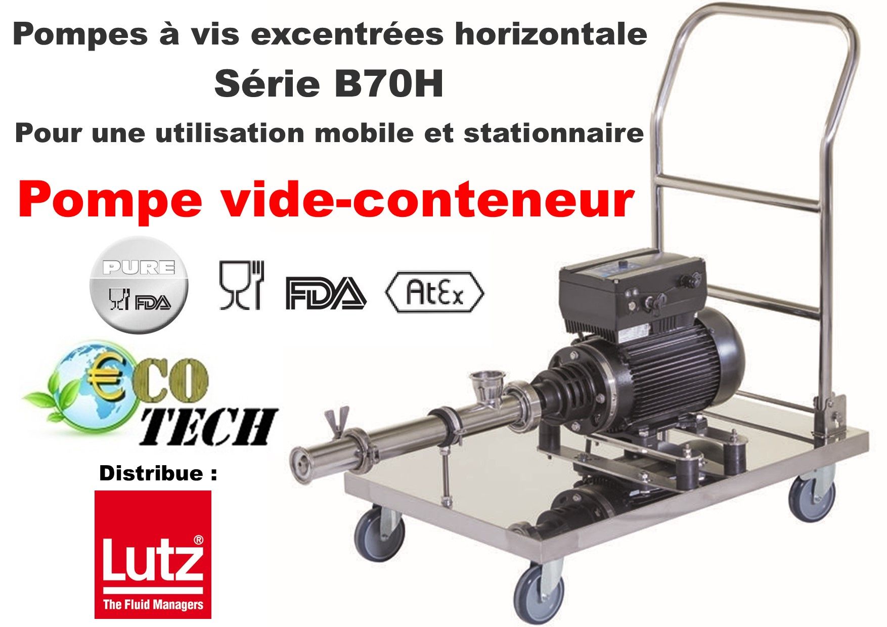 POMPE PNEUMATIQUE POUR FUTS 200L AVEC CHARIOT