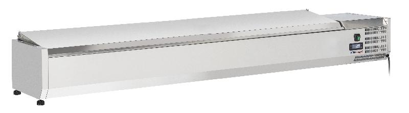 Saladette à poser 10 x GN 1/4 avec couvercle - Acier inoxydable - CASSELIN CSAP1014C_0