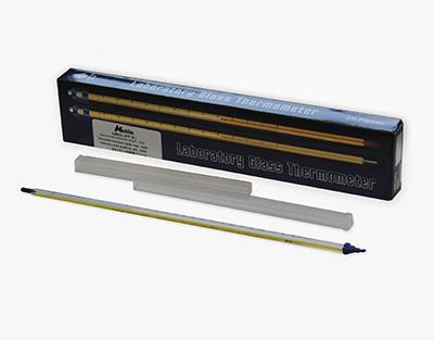 Thermomètre fond jaune liq. Couleur , -10/200, avec certificat de lot - Ref.: KJB032_0