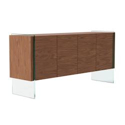 AC ANGEL CERDA Angel Cerdá Buffet en noyer et verre trempé 3057C 170 x 43 x 77 - transparent verre 8435631003342_0