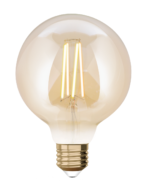 Ampoule intelligente led à filament ambré globe 95 mm e27 806 lm  60 w variatio_0