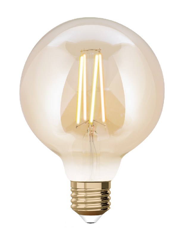 Ampoule intelligente LED à filament ambré - Globe 95 mm E27 806 lm - Variation de lumière et 3 modes dynamiques_0