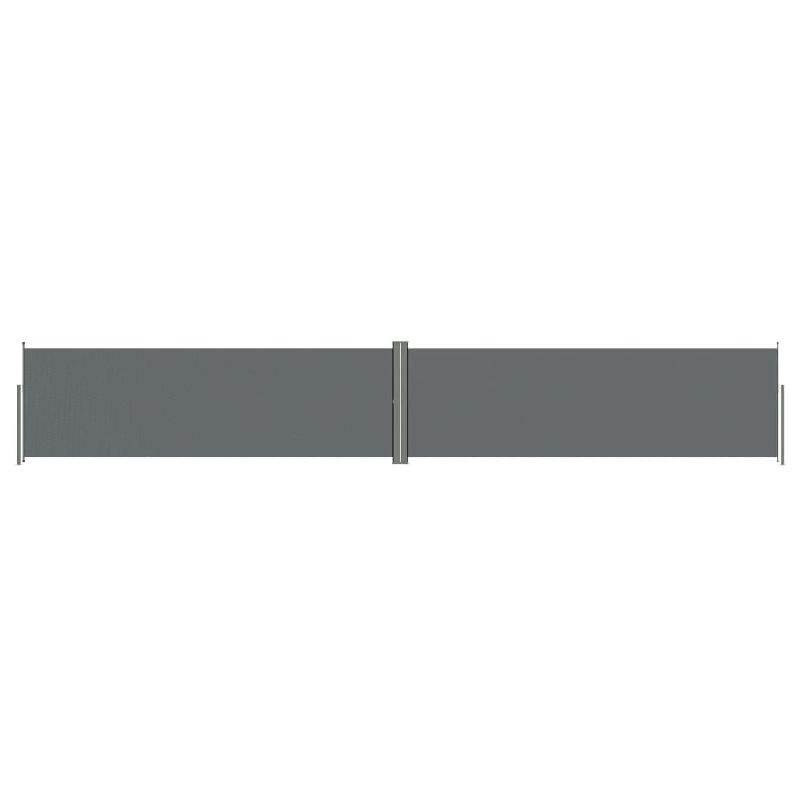 Auvent paravent brise-vue latéral rétractable anthracite - 160 x 1000 cm - Protection visuelle pour jardin, terrasse, balcon_0