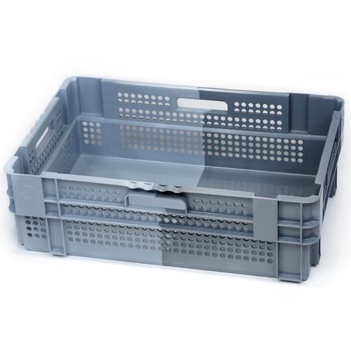 Bac plastique Gerbable Emboîtable à 50% Ajouré Fond plein Bicolore 600 x 400 x 190 mm - Réf : BAC160BM6419002_0