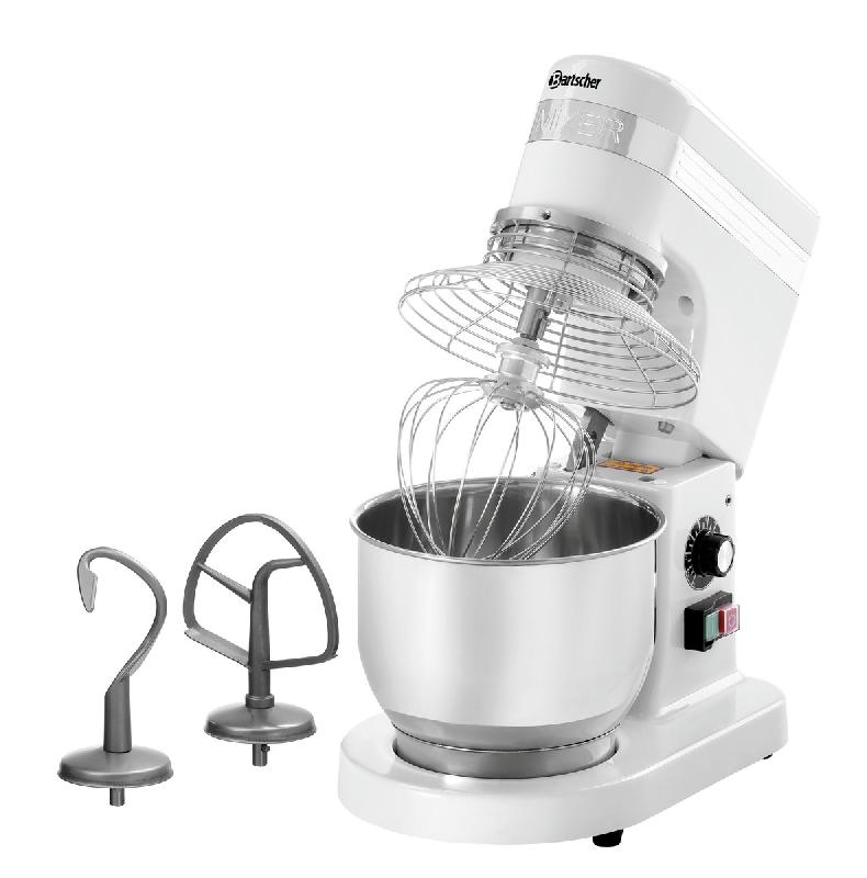 Batteur-mélangeur planétaire Bartscher - 0,75 kg de pâte - bol 5 L en inox - tête inclinable_0