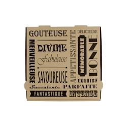 Boîte Pizza Green Box - Carton - 26 x 26 x 4 cm - par 100 - marron en carton 3760394091400_0