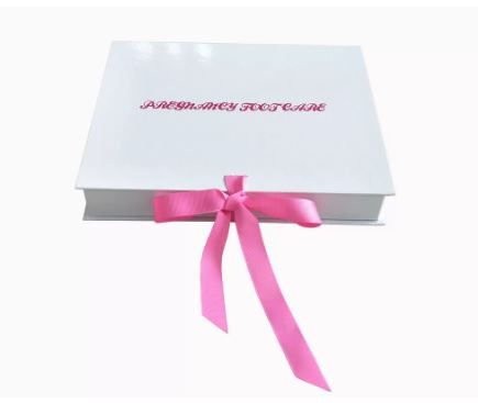Boîte cadeau pliable brillante blanche - fermeture ruban - semelle intérieure - Zeal-X Packing - 195*140*45mm_0