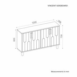 Buffet 4 portes en aggloméré Vincent noyer Hanah Home - 8684283501793_0