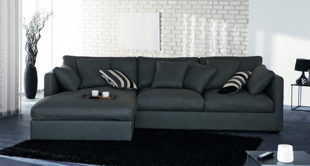 Canapé d'angle gamme Chicago - design convivial, multi-coussins et assise Plumtex_0