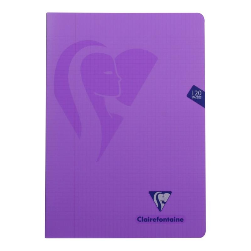 Clairefontaine Lot de 10 Cahier Mimesys A4, 120p./60 feuilles 90 g/m² piquées, coloris assortis (6), quadr. 5x5 + marge - 3329683035220_0
