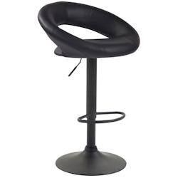 CLP Tabouret de bar Olinda en similicuir Noir /Noir - noir polyester 315791_0