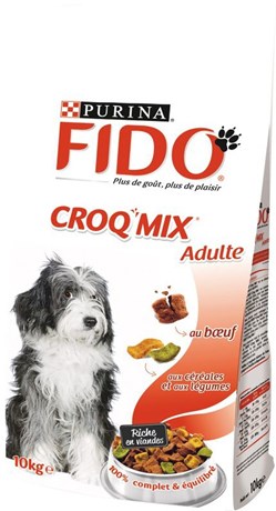 CROQ MIX AU BOEUF CHIEN ADULTE 10 KG FIDO