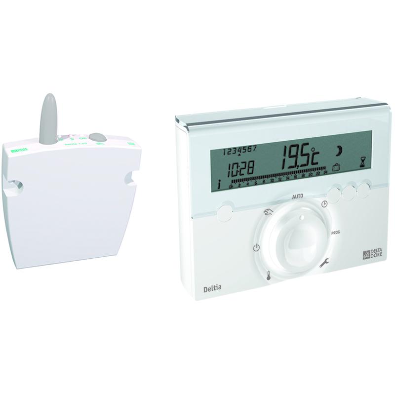 Thermostat électronique Deltia 8.03 - fréquence radio 868MHz - portée jusqu'à 300m - alimentation LR03_0