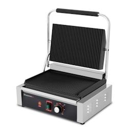 Gril à Panini Professionnel 1800W - Plaque Rainurée Haute Performance - Thermostat Ajustable 50°C à 300°C - EquipementPro - PG-812A_0