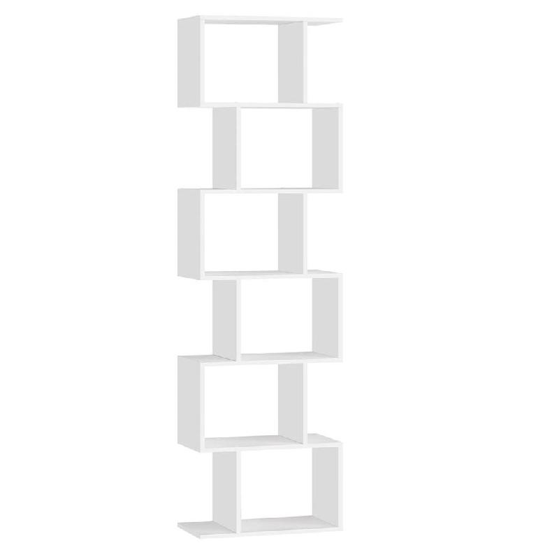 Helloshop26 - Bibliothèque contemporain étagère à 6 niveaux 24 x 40 x 191 cm meuble de rangement cloison séparateur pour salon 12_0004224 - 30002_0