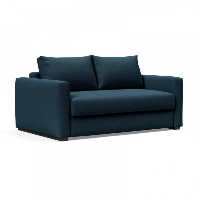 Canapé design convertible lit COSIAL - Innovation Living - Tissu Argus Navy Blue - Accoudoirs rembourrés - 140x202cm_0